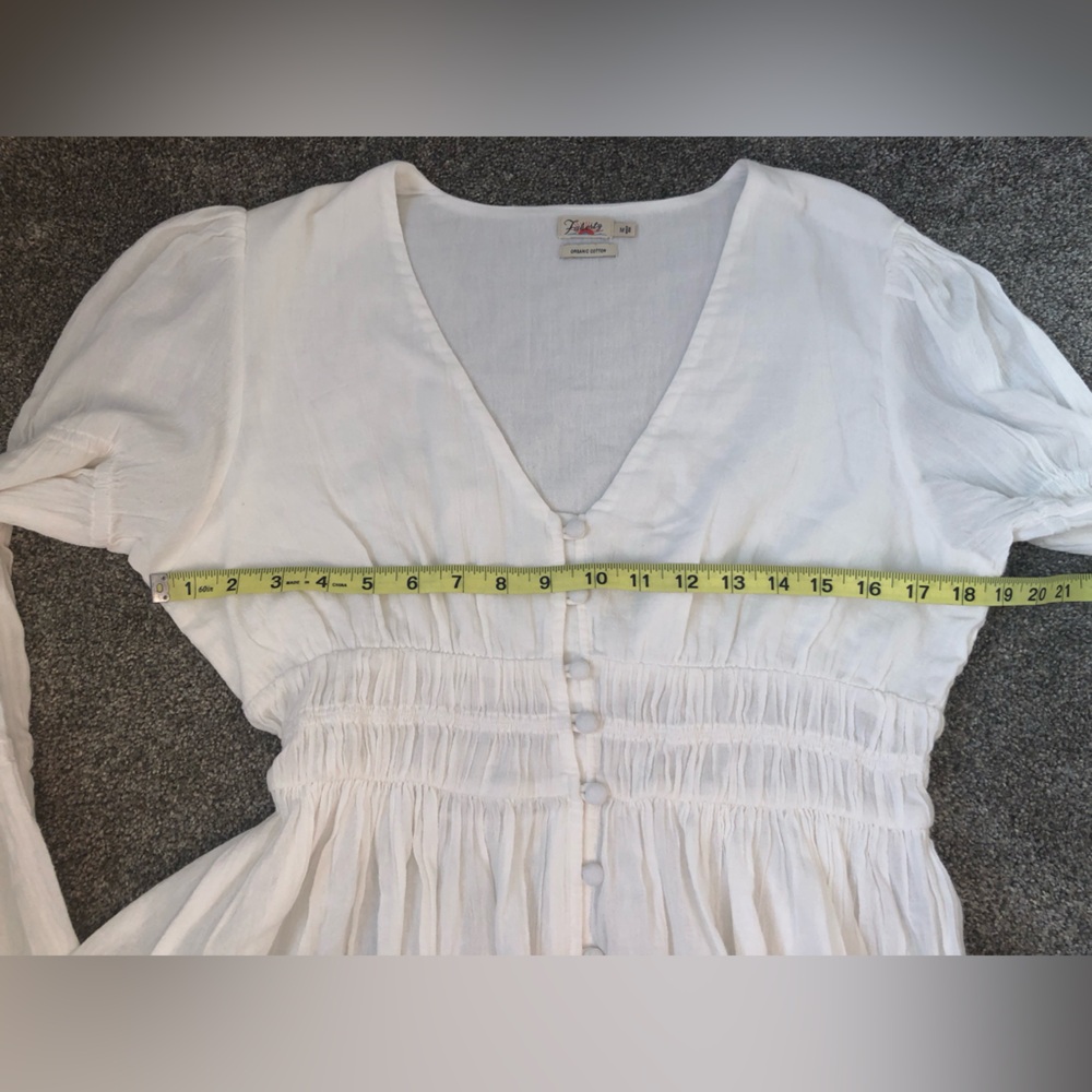 Faherty White Button-Down Blouse - Picture 11 of 16